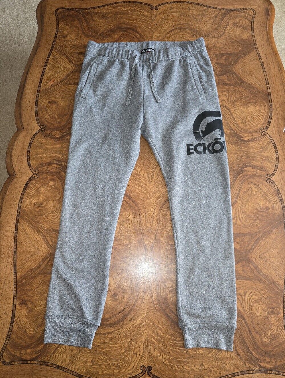 Ecko Unltd Logo Mens Gray Jogger Sweatpants, size Large